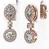 Image 3 : 1.74 ctw Marquise Cut Diamond Designer Earrings 18K Rose Gold