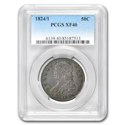 1824/1 Capped Bust Half Dollar XF-40 PCGS