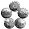 Image 1 : 2010 5-Coin 5 oz Silver ATB Set (America the Beautiful)