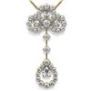Image 1 : 3.25 ctw Pear Cut Diamond Designer Necklace 18K Yellow Gold