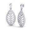 Image 2 : 2 ctw Micro Pave VS/SI Diamond Designer Earrings 18k White Gold