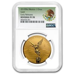 2019 Mexico 1 oz Reverse Proof Gold Libertad PF-70 NGC (ER)