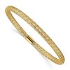 Image 1 : 14k Yellow Gold Textured Stretch Mesh Bracelet