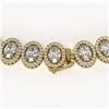 Image 3 : 34.72 ctw Oval Cut Diamond Micro Pave Necklace 18K Yellow Gold