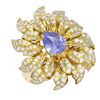 Image 3 : 2.92 ctw Tanzanite & Diamond Ring 18K Yellow Gold
