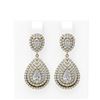 Image 1 : 4.33 ctw Pear Diamond Earrings 18K Yellow Gold