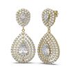 Image 2 : 4.33 ctw Pear Diamond Earrings 18K Yellow Gold