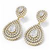 Image 3 : 4.33 ctw Pear Diamond Earrings 18K Yellow Gold
