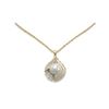 Image 1 : 1.15 ctw Diamond & Pearl Necklace 18K Yellow Gold