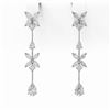 Image 2 : 3.67 ctw Mix Cut Diamonds Designer Earrings 18K White Gold