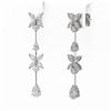 Image 3 : 3.67 ctw Mix Cut Diamonds Designer Earrings 18K White Gold