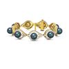 Image 3 : 5.61 ctw Diamond & Pearl Bracelet 18K Yellow Gold