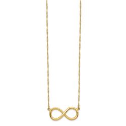 14k Yellow Gold Polished Infinity Necklace - 16.5 in.