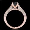 Image 2 : 1.6 ctw Certified VS Black Diamond Solitaire Ring 10k Rose Gold