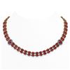 Image 1 : 43.13 ctw Ruby & Diamond Necklace 14K Yellow Gold