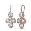 Image 2 : 4.33 ctw Oval Diamond Earrings 18K Rose Gold