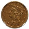 Image 2 : 1849-C $5 Liberty Gold Half Eagle XF-45 NGC