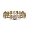Image 2 : 17.3 ctw Morganite & Diamond Bracelet 14K Yellow Gold