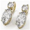 Image 1 : 2.5 ctw Marquise Cut Diamond Designer Earrings 18K Yellow Gold