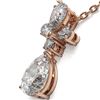 Image 3 : 1.4 ctw Pear Cut Diamond Designer Necklace 18K Rose Gold