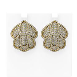 8 ctw Diamond Earrings 18K Yellow Gold