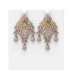 Image 1 : 13.55 ctw Canary Citrine & Diamond Earrings 18K Rose Gold