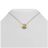 Image 1 : 0.52 ctw Intense Blue Diamond Necklace 18K Yellow Gold