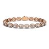 Image 1 : 8.06 ctw Oval Cut Diamond Micro Pave Bracelet 18K Rose Gold