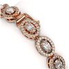 Image 3 : 8.06 ctw Oval Cut Diamond Micro Pave Bracelet 18K Rose Gold
