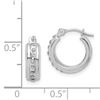 Image 2 : 14k White Gold Diamond Fascination Petiet Hoop Earrings