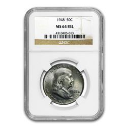 1948 Franklin Half Dollar MS-64 NGC (FBL)
