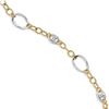 Image 1 : 14k Solid Gold Two-tone Polished Fancy Link Bracelet (7.5 mm)