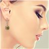 Image 3 : 4.5 ctw Tourmaline & Diamond Victorian Earrings 14K Rose Gold