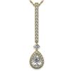 Image 1 : 1.3 ctw Pear Cut Diamond Designer Necklace 18K Yellow Gold