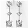 Image 2 : 2.32 ctw Princess Cut Diamond Designer Earrings 18K White Gold