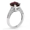 Image 2 : 3.50 ctw Pink Tourmaline & Diamond Ring 10k White Gold