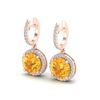 Image 1 : 4 ctw Citrine & Micro Pave VS/SI Diamond Designer 14k Rose Gold
