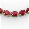 Image 1 : 68 ctw Ruby Eternity Designer Necklace 14k Yellow Gold