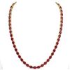 Image 3 : 68 ctw Ruby Eternity Designer Necklace 14k Yellow Gold