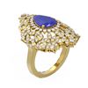 Image 1 : 5.77 ctw Sapphire & Diamond Ring 18K Yellow Gold