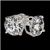 Image 3 : 2.57 ctw Certified Quality Diamond Stud Earrings 10k White Gold