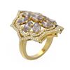 Image 1 : 6.82 ctw Morganite & Diamond Ring 18K Yellow Gold
