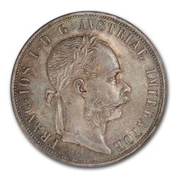 1878 Austria Silver 2 Florin Franz Joseph I MS-65 PCGS