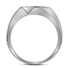 Image 2 : 10kt White Gold Mens Round Diamond Band Ring 1/2 Cttw
