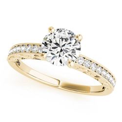 1.18 ctw Certified VS/SI Diamond Solitaire Antique Ring 14k Yellow Gold