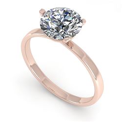 1.50 ctw Certified VS/SI Diamond Engagment Ring Martini 14k Rose Gold