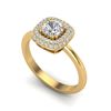 Image 2 : 1.16 ctw Micro SI Cushion Diamond Engagment Ring Halo 18k Yellow Gold
