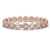 Image 2 : 15.36 ctw Diamond Micro Pave Bracelet 18K Rose Gold