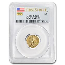 1/10 oz Gold American Eagle MS-70 PCGS (Random Year)