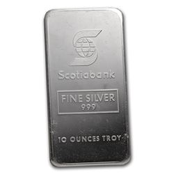 10 oz Silver Bar - Johnson Matthey (Made for Scotiabank)